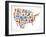 America Map With Many Icons-Marish-Framed Art Print