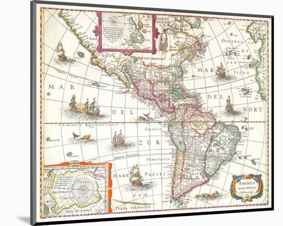 America noviter delineata 1631-Hondio-Mounted Art Print