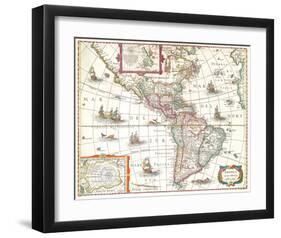 America noviter delineata 1631-Hondio-Framed Art Print