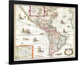 America noviter delineata 1631-Hondio-Framed Art Print