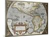 America Old Map, From Theatrum Orbis Terrarum, The First Atlas In The World-marzolino-Mounted Art Print