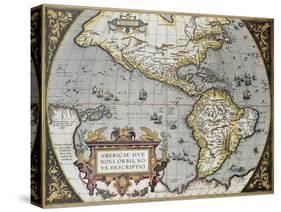 America Old Map, From Theatrum Orbis Terrarum, The First Atlas In The World-marzolino-Stretched Canvas