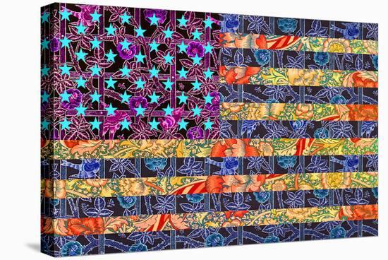 America Quilt-null-Stretched Canvas