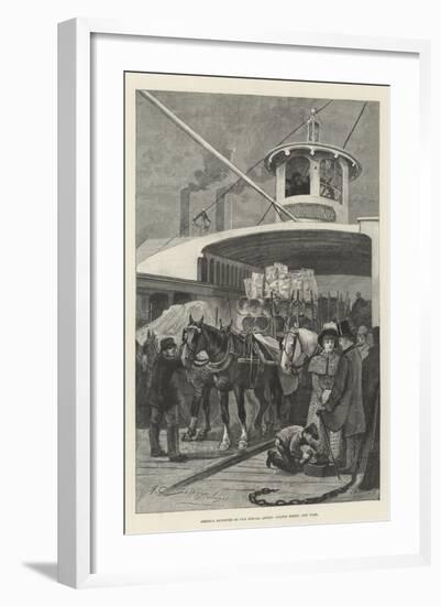 America Revisited by Our Special Artist, Fulton Ferry, New York-Henry Charles Seppings Wright-Framed Giclee Print