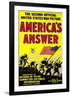 America's Answer. the Second Official United States War Picture-null-Framed Art Print