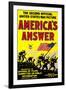 America's Answer. the Second Official United States War Picture-null-Framed Art Print