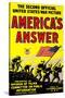 America's Answer. the Second Official United States War Picture-null-Stretched Canvas