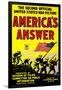 America's Answer. the Second Official United States War Picture-null-Framed Art Print