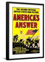 America's Answer. the Second Official United States War Picture-null-Framed Art Print