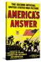 America's Answer. the Second Official United States War Picture-null-Stretched Canvas