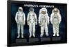 America's Astronauts Educational Science Space Chart Poster Print-null-Framed Poster