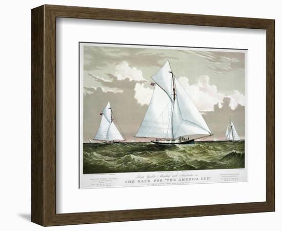 America's Cup, 1881-Currier & Ives-Framed Premium Giclee Print