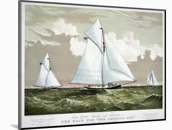 America's Cup, 1881-Currier & Ives-Mounted Premium Giclee Print
