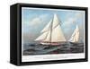 America's Cup, 1883-Currier & Ives-Framed Stretched Canvas