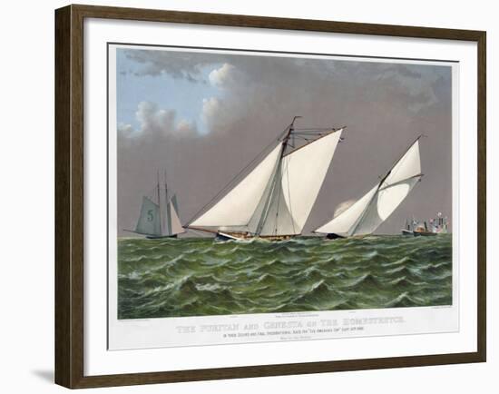 America's Cup, 1885-Currier & Ives-Framed Giclee Print