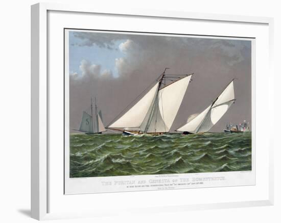 America's Cup, 1885-Currier & Ives-Framed Giclee Print