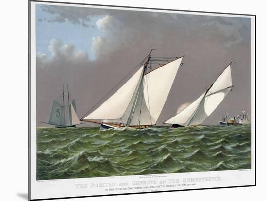 America's Cup, 1885-Currier & Ives-Mounted Giclee Print