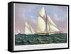 America's Cup, 1886-Currier & Ives-Framed Stretched Canvas