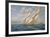 America's Cup 1901- Columbia v Shamrock II-Roy Cross-Framed Giclee Print