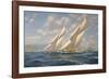 America's Cup 1901- Columbia v Shamrock II-Roy Cross-Framed Giclee Print