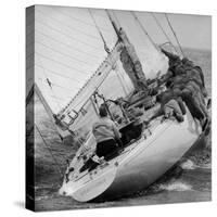 America's Cup Contender Weatherly Racing-George Silk-Stretched Canvas