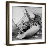 America's Cup Contender Weatherly Racing-George Silk-Framed Photographic Print