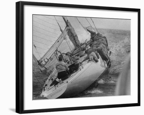 America's Cup Contender Weatherly Racing-null-Framed Photographic Print