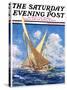 "America's Cup Race," Saturday Evening Post Cover, September 20, 1930-Anton Otto Fischer-Stretched Canvas