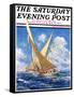 "America's Cup Race," Saturday Evening Post Cover, September 20, 1930-Anton Otto Fischer-Framed Stretched Canvas