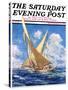 "America's Cup Race," Saturday Evening Post Cover, September 20, 1930-Anton Otto Fischer-Stretched Canvas