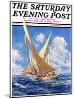 "America's Cup Race," Saturday Evening Post Cover, September 20, 1930-Anton Otto Fischer-Mounted Premium Giclee Print