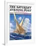 "America's Cup Race," Saturday Evening Post Cover, September 20, 1930-Anton Otto Fischer-Framed Giclee Print