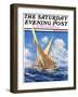 "America's Cup Race," Saturday Evening Post Cover, September 20, 1930-Anton Otto Fischer-Framed Giclee Print