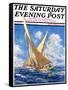 "America's Cup Race," Saturday Evening Post Cover, September 20, 1930-Anton Otto Fischer-Framed Stretched Canvas