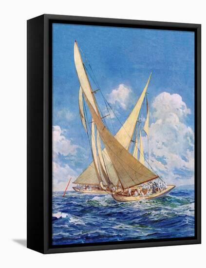 "America's Cup Race,"September 20, 1930-Anton Otto Fischer-Framed Stretched Canvas