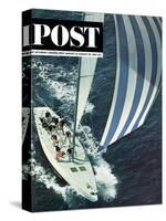 "America's Cup," Saturday Evening Post Cover, August 22, 1964-John Zimmerman-Stretched Canvas