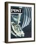 "America's Cup," Saturday Evening Post Cover, August 22, 1964-John Zimmerman-Framed Premium Giclee Print