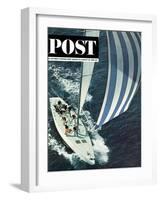 "America's Cup," Saturday Evening Post Cover, August 22, 1964-John Zimmerman-Framed Premium Giclee Print