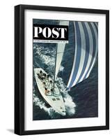 "America's Cup," Saturday Evening Post Cover, August 22, 1964-John Zimmerman-Framed Giclee Print