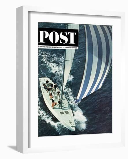 "America's Cup," Saturday Evening Post Cover, August 22, 1964-John Zimmerman-Framed Giclee Print