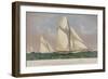 America's Cup Yacht Race 1886-null-Framed Art Print