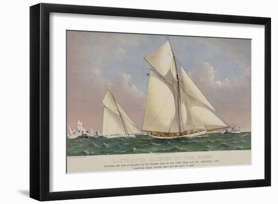 America's Cup Yacht Race 1886-null-Framed Art Print