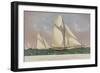 America's Cup Yacht Race 1886-null-Framed Art Print