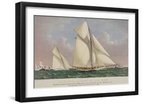 America's Cup Yacht Race 1886-null-Framed Art Print