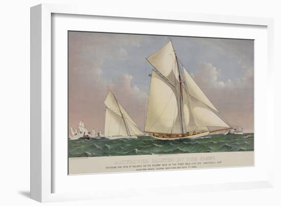 America's Cup Yacht Race 1886-null-Framed Art Print