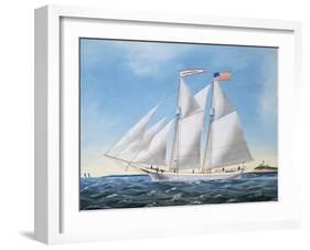 America's Cup Yacht Race of 1885: the Puritan and the Genesta, 1886-Antonio Jacobsen-Framed Giclee Print