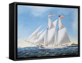 America's Cup Yacht Race of 1885: the Puritan and the Genesta, 1886-Antonio Jacobsen-Framed Stretched Canvas