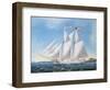 America's Cup Yacht Race of 1885: the Puritan and the Genesta, 1886-Antonio Jacobsen-Framed Giclee Print