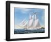 America's Cup Yacht Race of 1885: the Puritan and the Genesta, 1886-Antonio Jacobsen-Framed Giclee Print