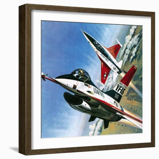 America's Deadly Dogfighter, the Yf - 16-Wilf Hardy-Framed Giclee Print